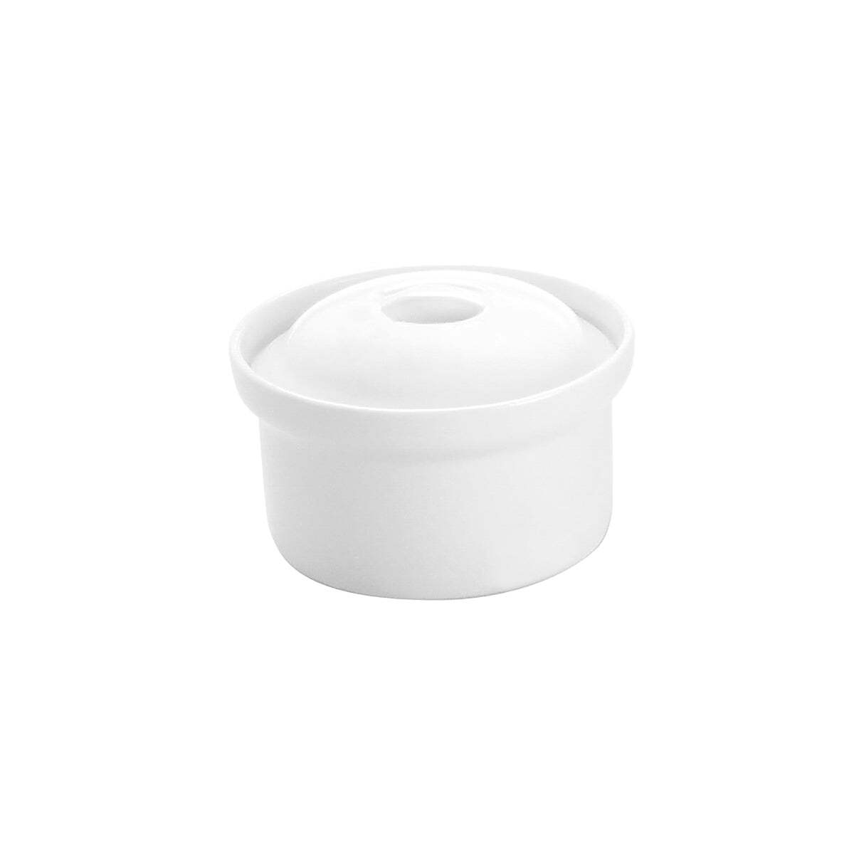 Vitroceram Casserole-Round With Cover 2.0Lt White