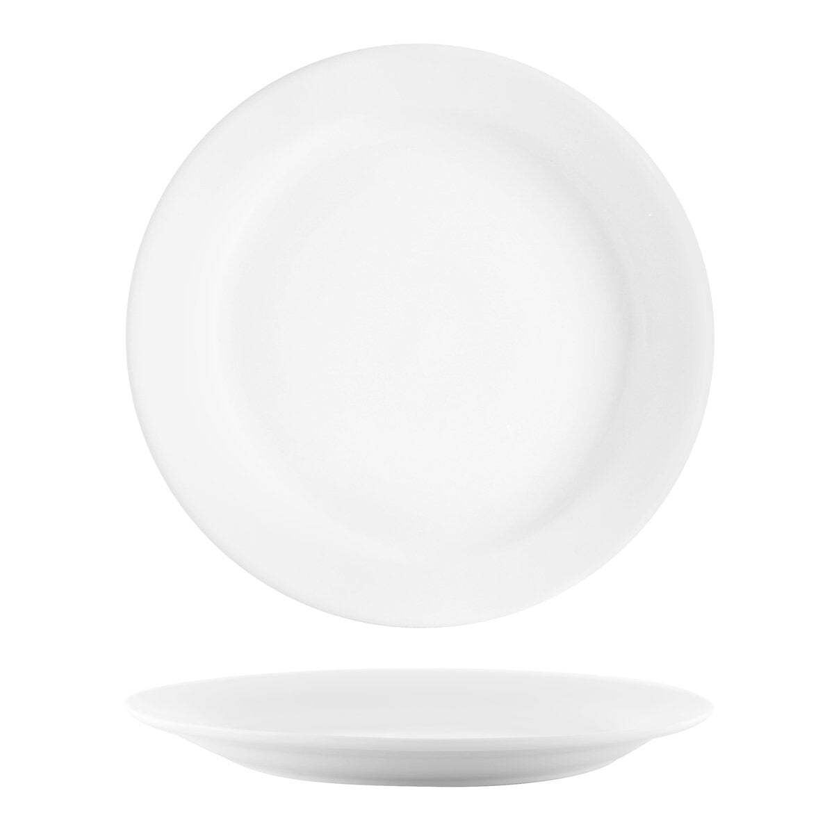 Vitroceram Round Plate-250mm Narrow Rim White