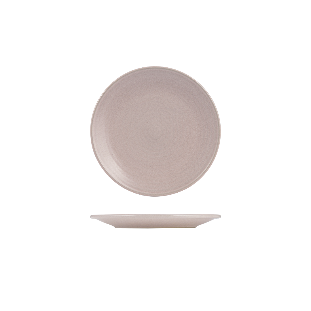 Zuma Pearl Coupe Plate-Ribbed, 210mm Ø Blush