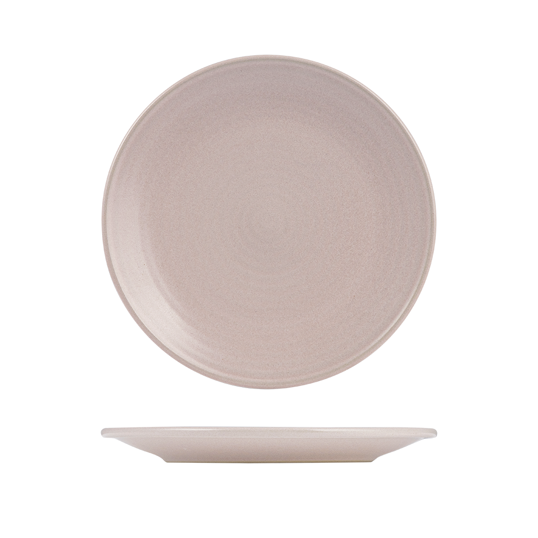 Zuma Pearl Coupe Plate-Ribbed, 265mm Ø Blush