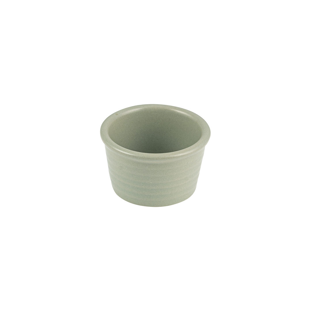 Zuma Pearl Ramekin-Ribbed, 85mm Ø /50mm H Pistachio