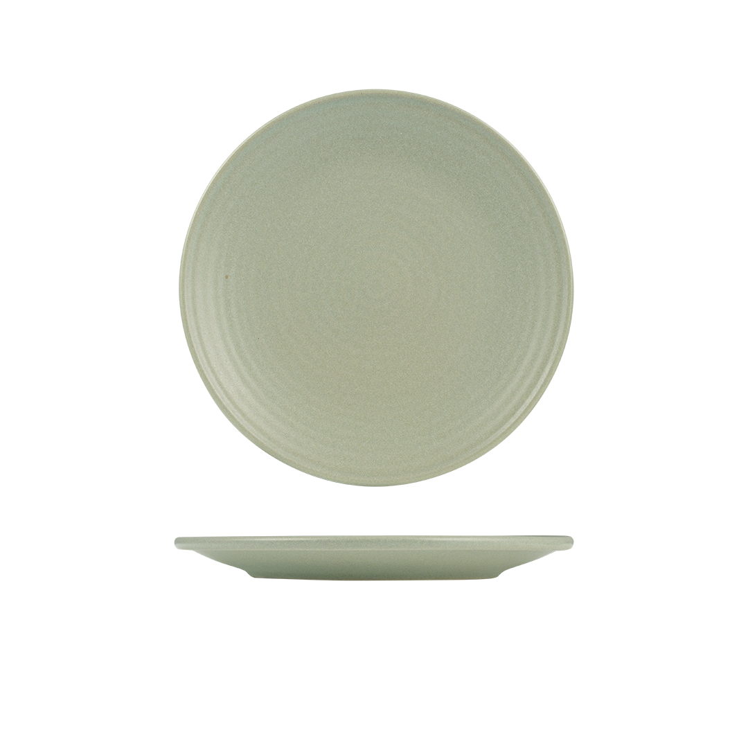 Zuma Pearl Coupe Plate-Ribbed, 265mm Ø Pistachio