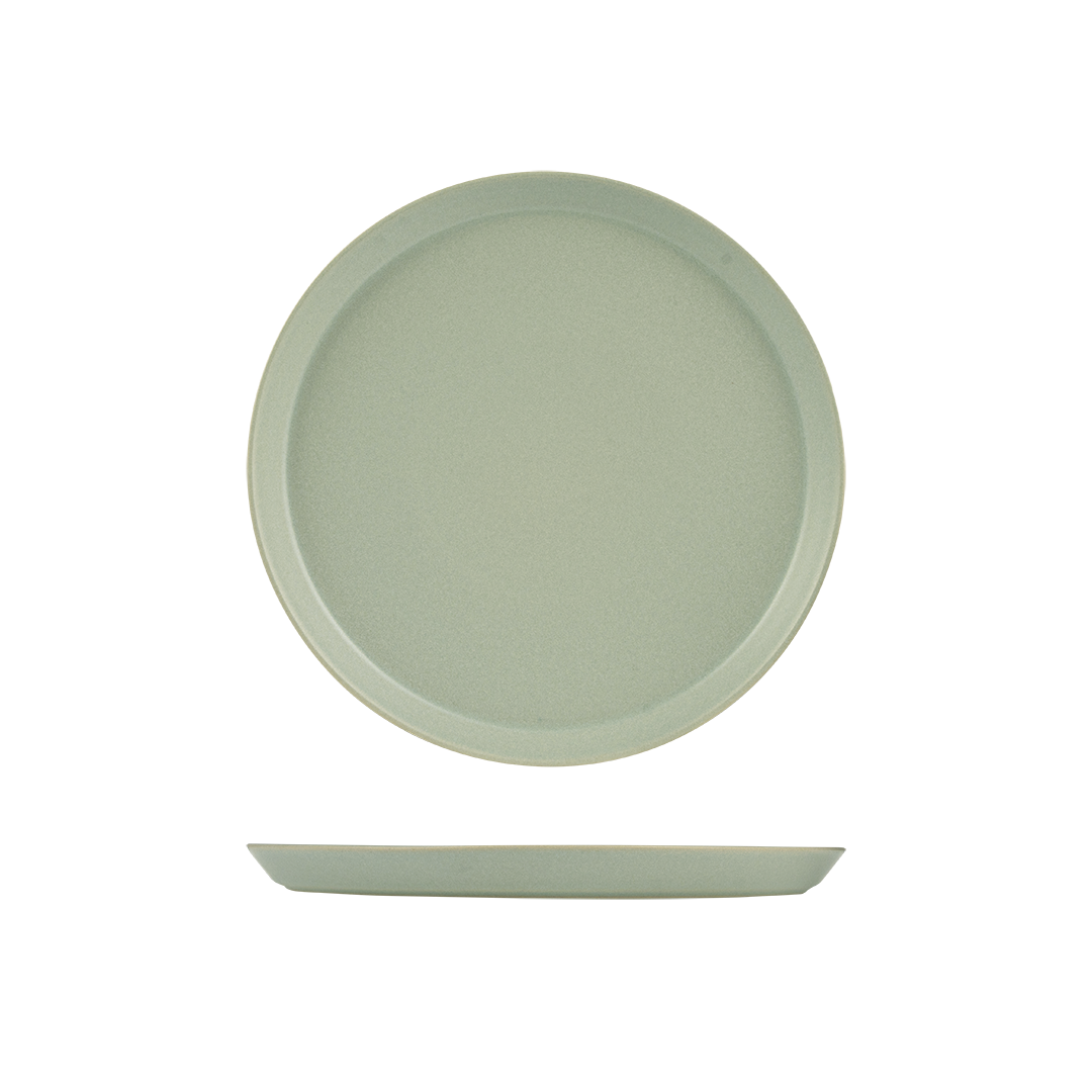 Zuma Pearl Tapered Plate-280mm Ø / 24mm H Pistachio