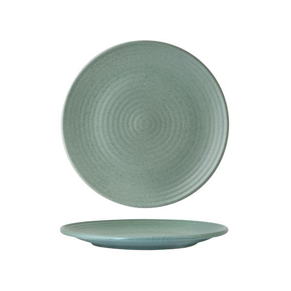 Zuma Round Coupe Ribbed Plate-210mm Ø Mint