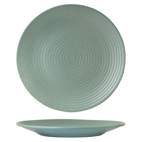 Zuma Round Coupe Ribbed Plate-310mm Ø Mint