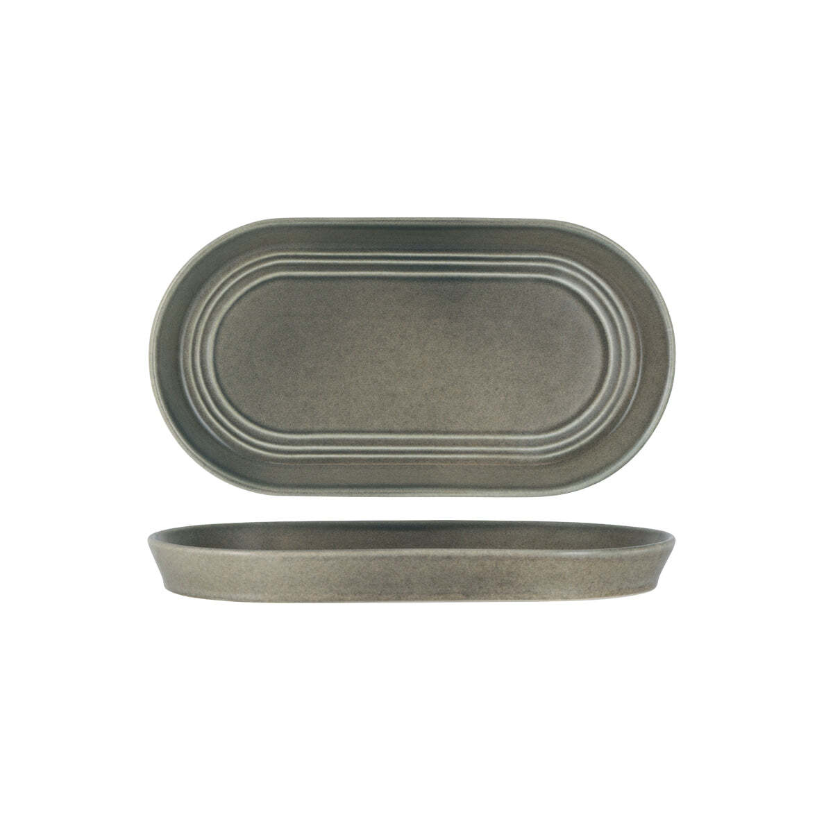 Tablekraft Urban Loft Oval Platter 305x165x30mm Frost Grey