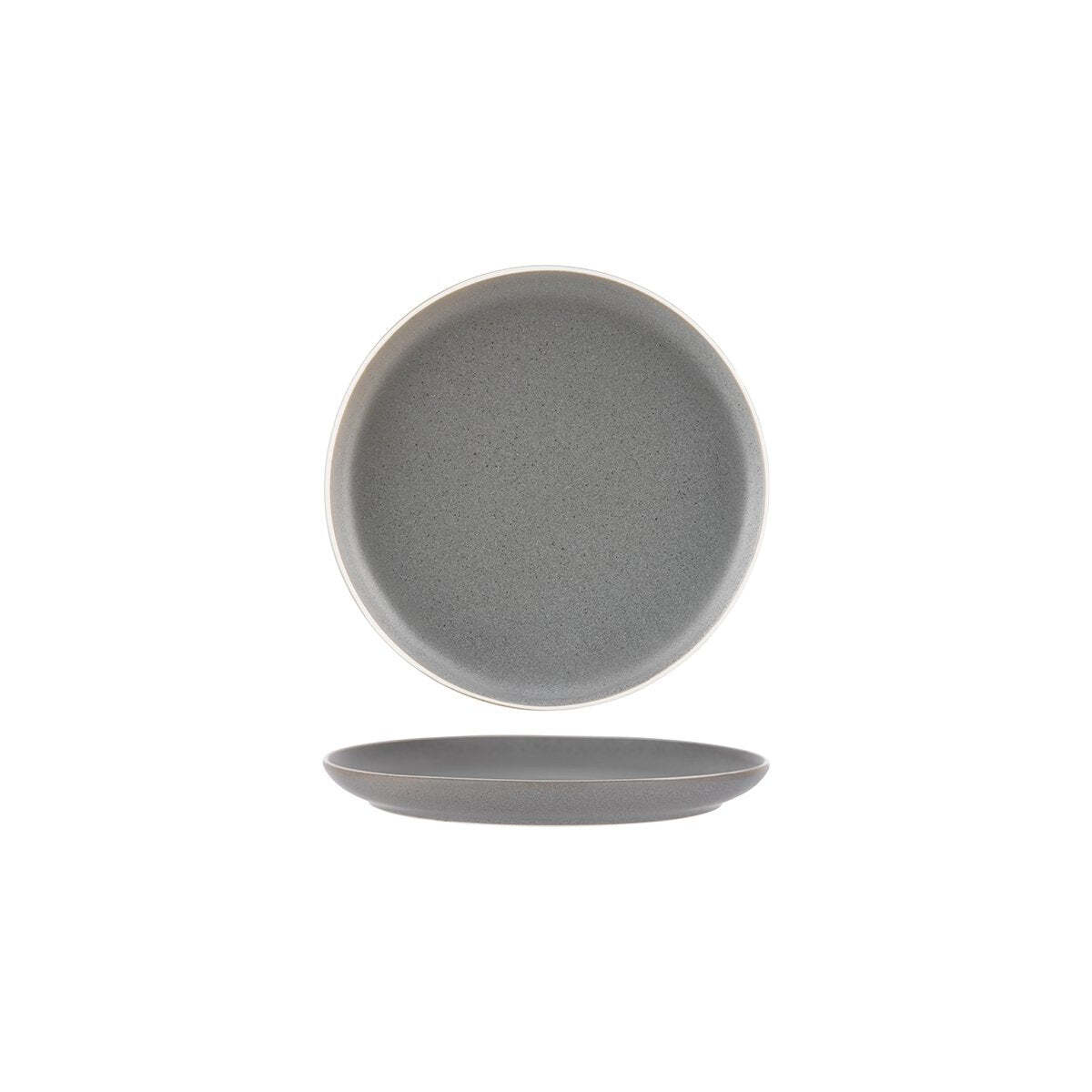 Tablekraft Urban Round Coupe Plate 200x24mm Grey