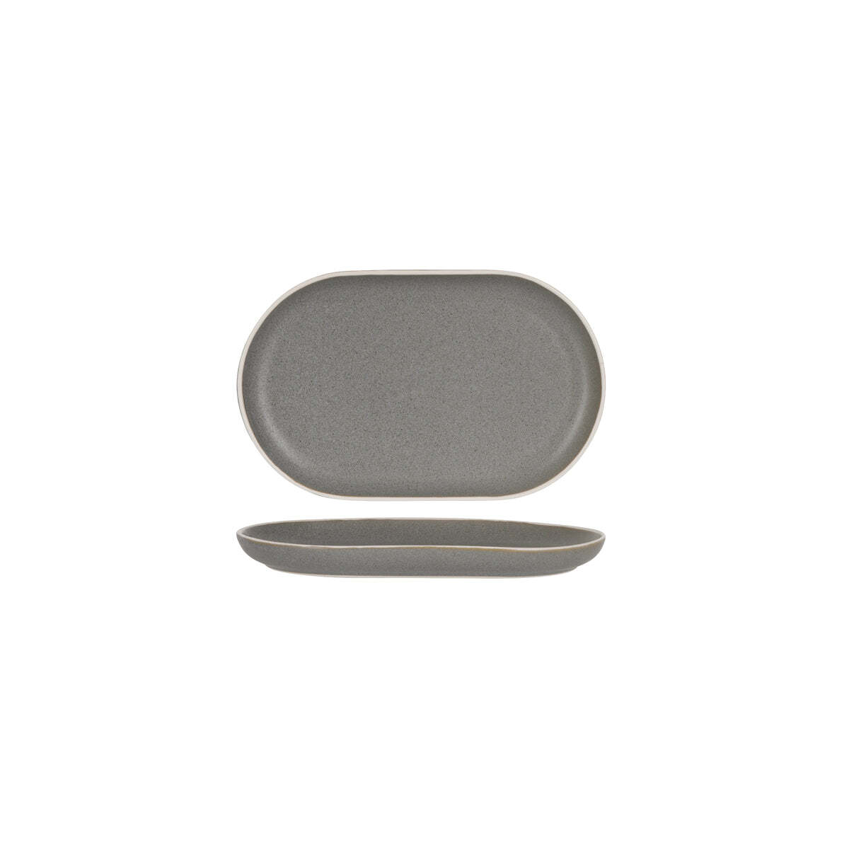 Tablekraft Urban Oval Plate 250x160mm Grey