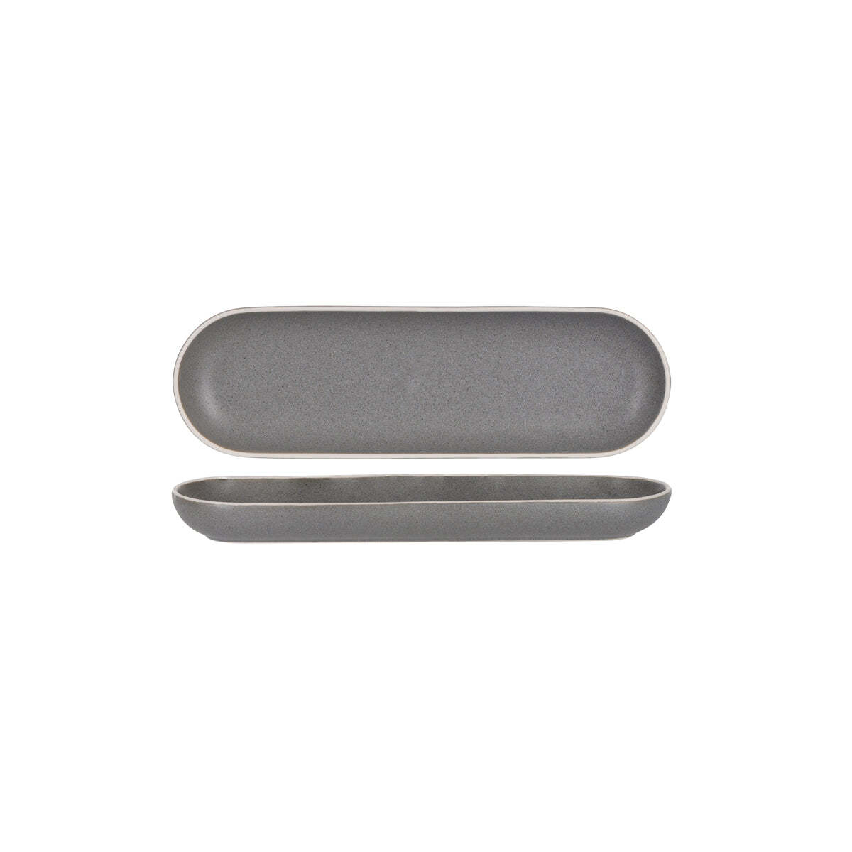 Tablekraft Urban Oval Plate 330x100mm Grey