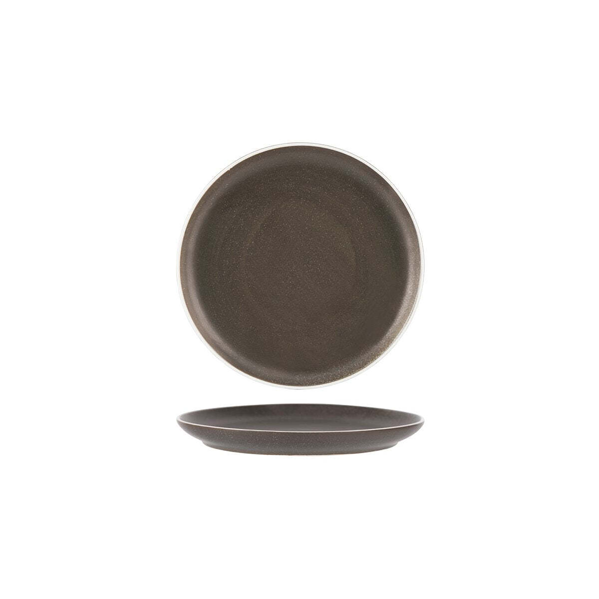 Tablekraft Urban Round Coupe Plate 200x24mm Dark Grey