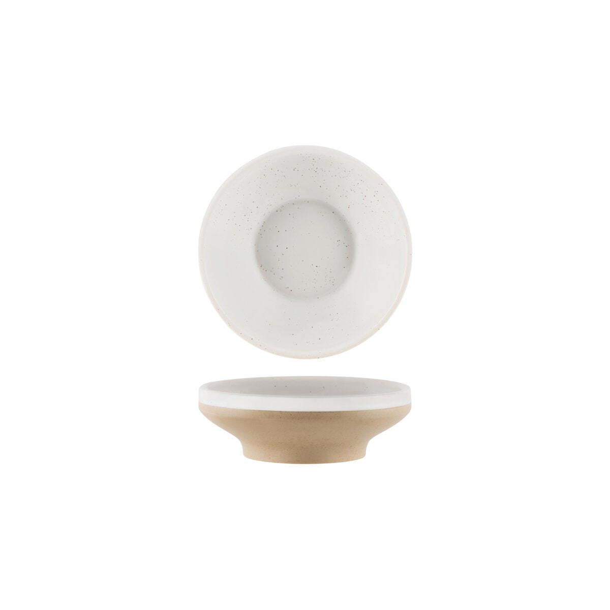 Tablekraft Soho Round Bowl Footed 153x50mm White Pebble