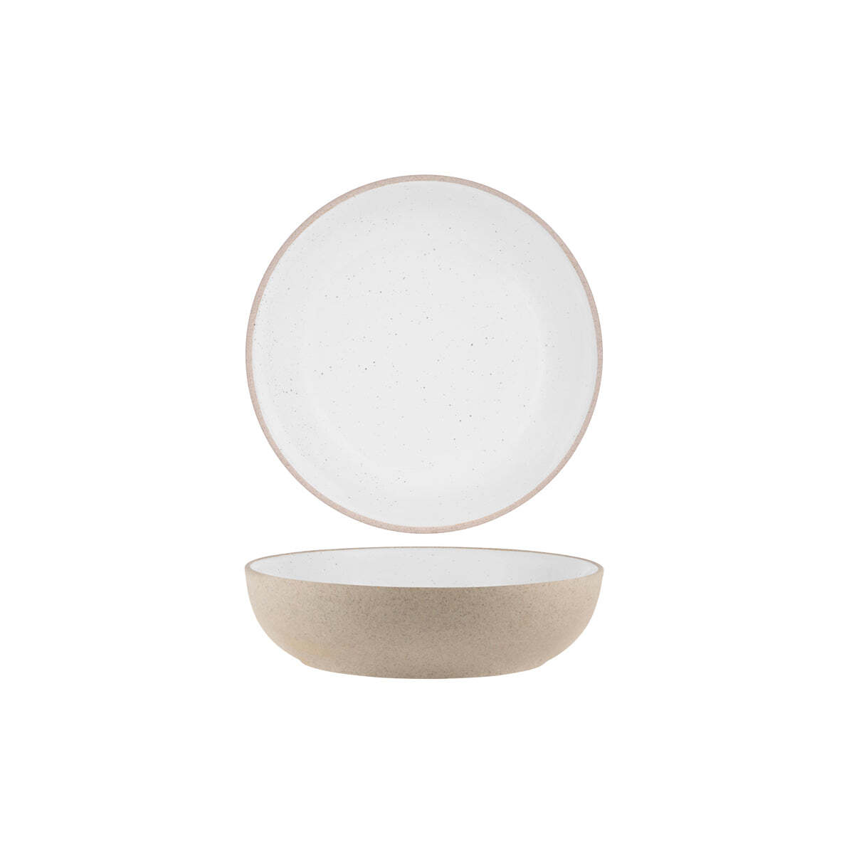 Tablekraft Soho Round Deep Bowl 200x55mm White Pebble