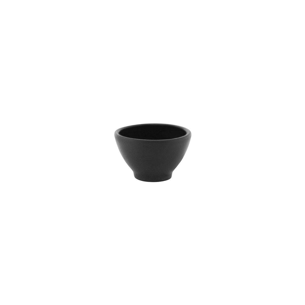 Tablekraft Tk Black Round Sauce Dish Footed 76x47mm Black