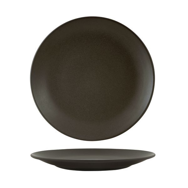 Zuma Round Coupe Plate-260mm Ø Charcoal