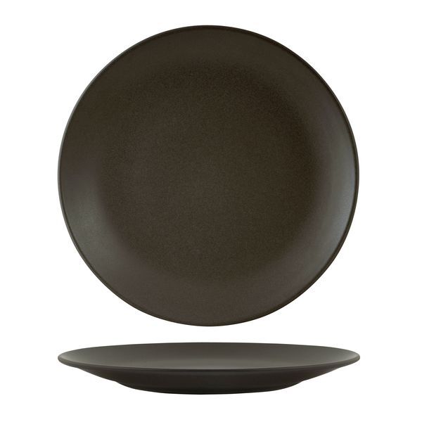 Zuma Round Coupe Plate-285mm Ø Charcoal