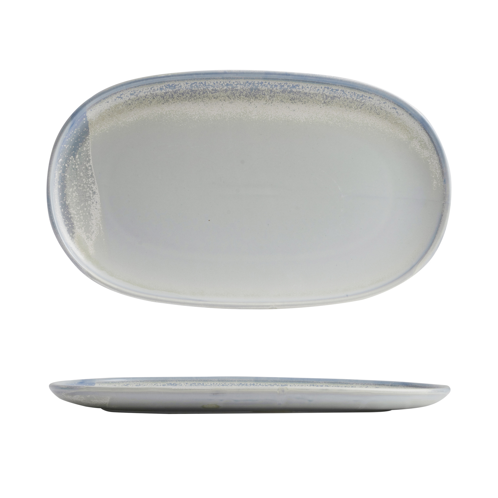 Moda Porcelain Cloud Oval Coupe Plate-405X240mm 