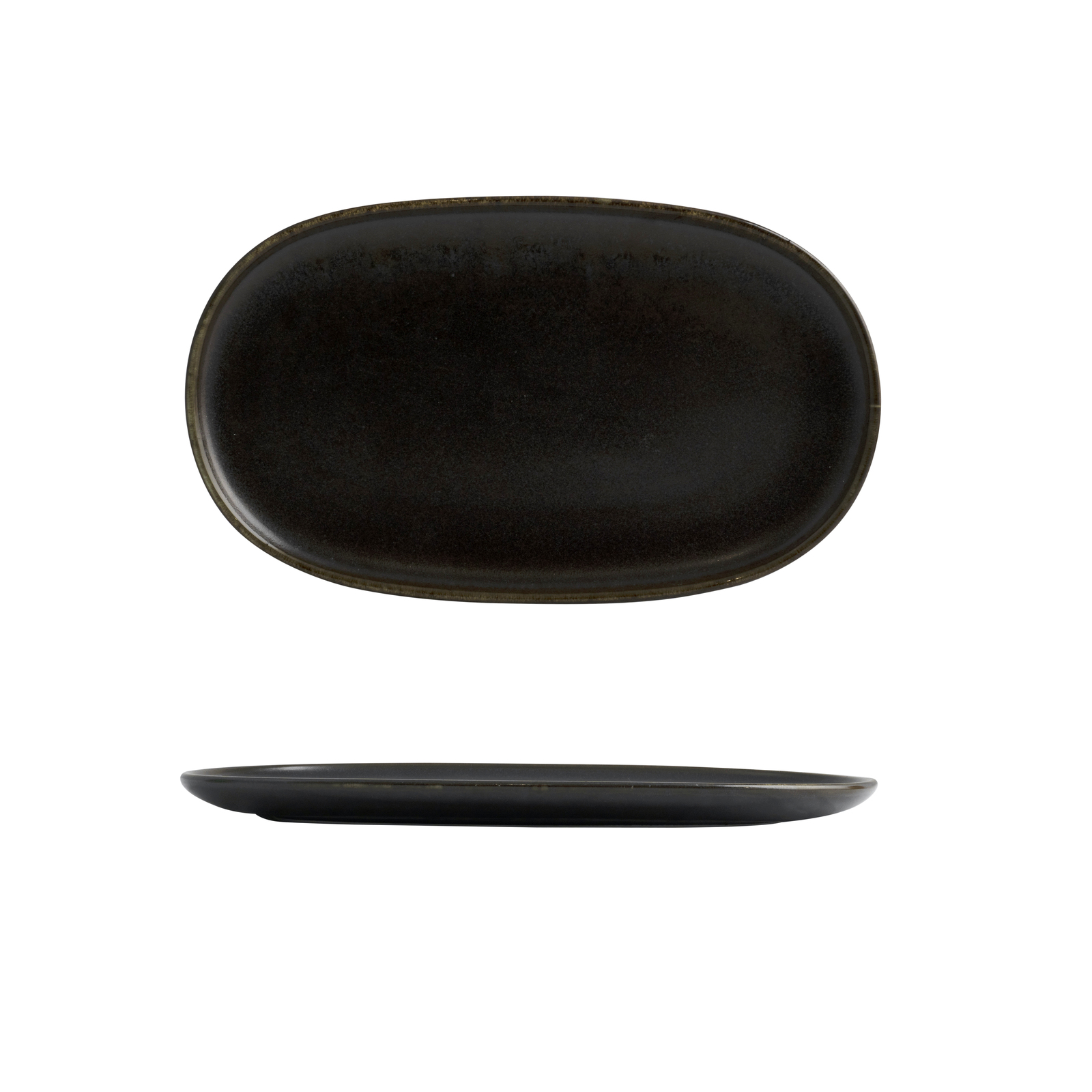 Moda Porcelain Earth Oval Coupe Plate-305X 180mm 