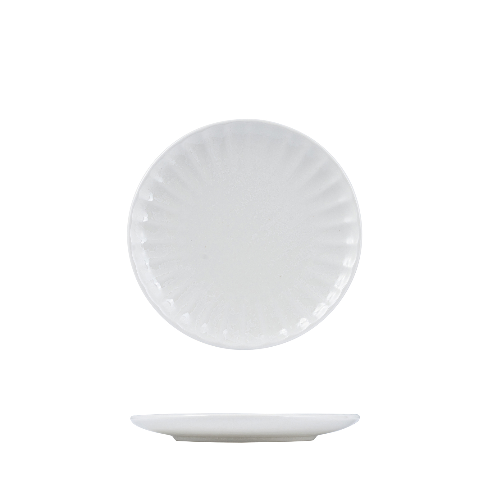 Moda Porcelain Snow Round Plate-205mm Ø Scallop 