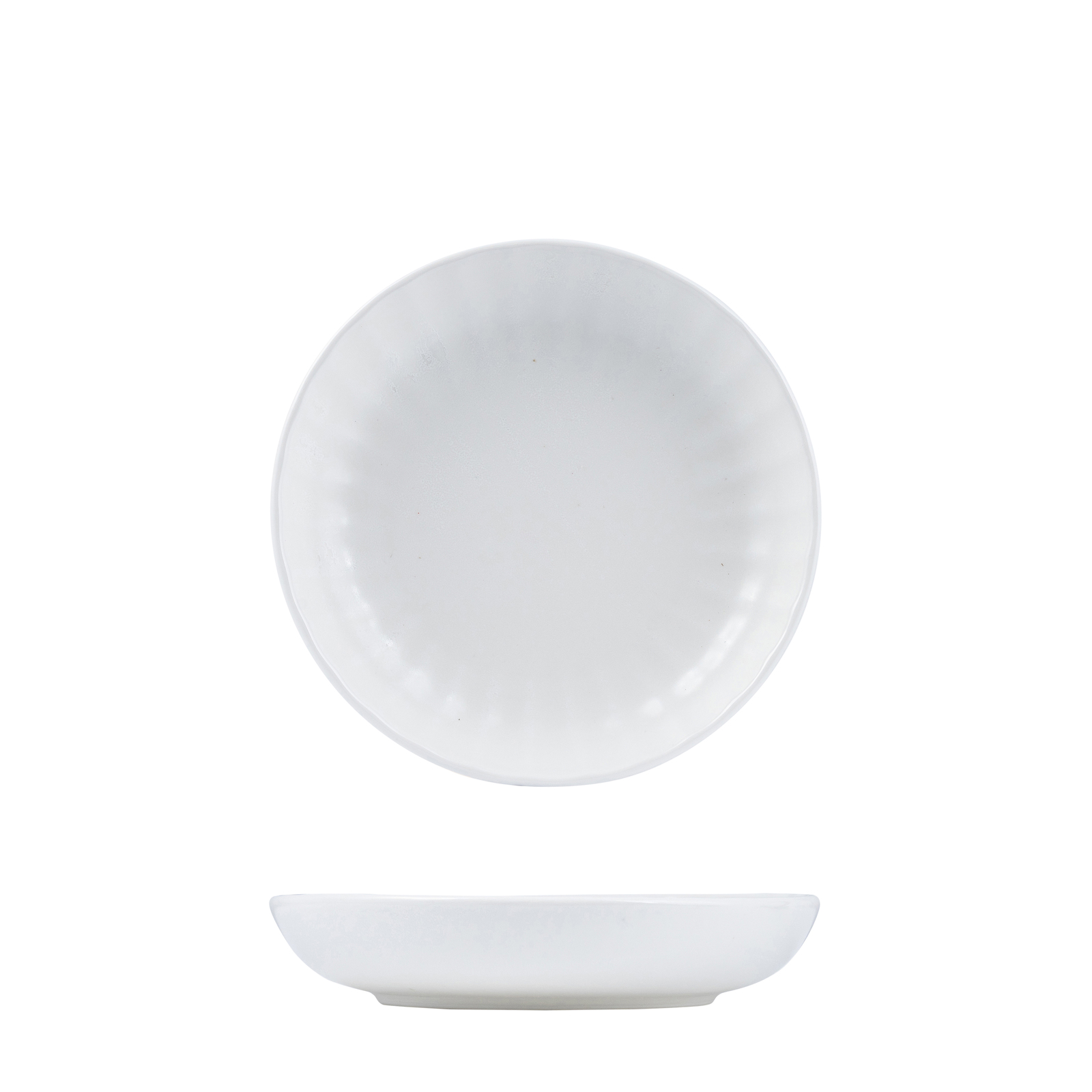 Moda Porcelain Snow Share Bowl - 200mm Ø Scallop 