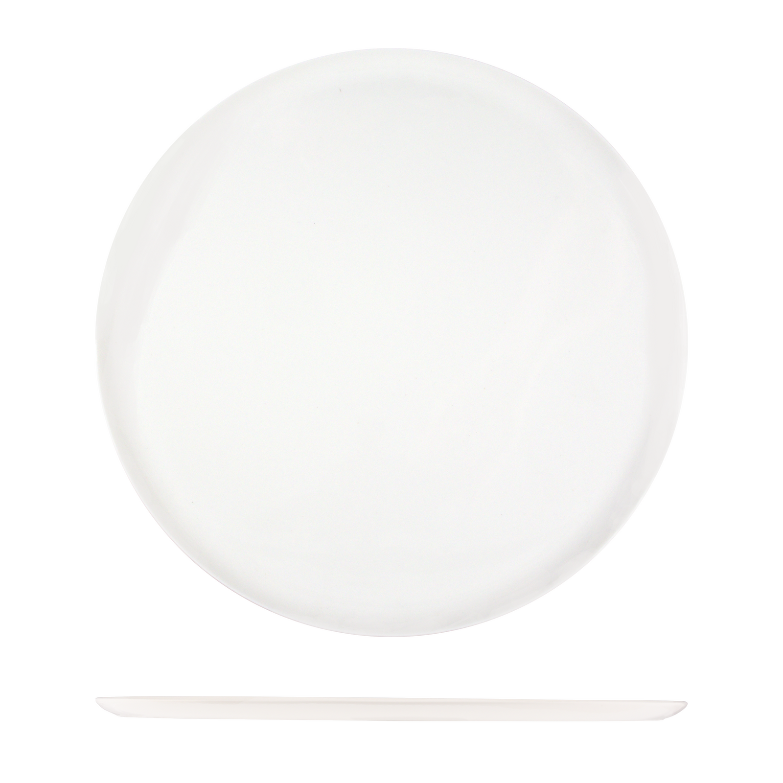 Porland Grazia Flat Plate-320mm Ø White