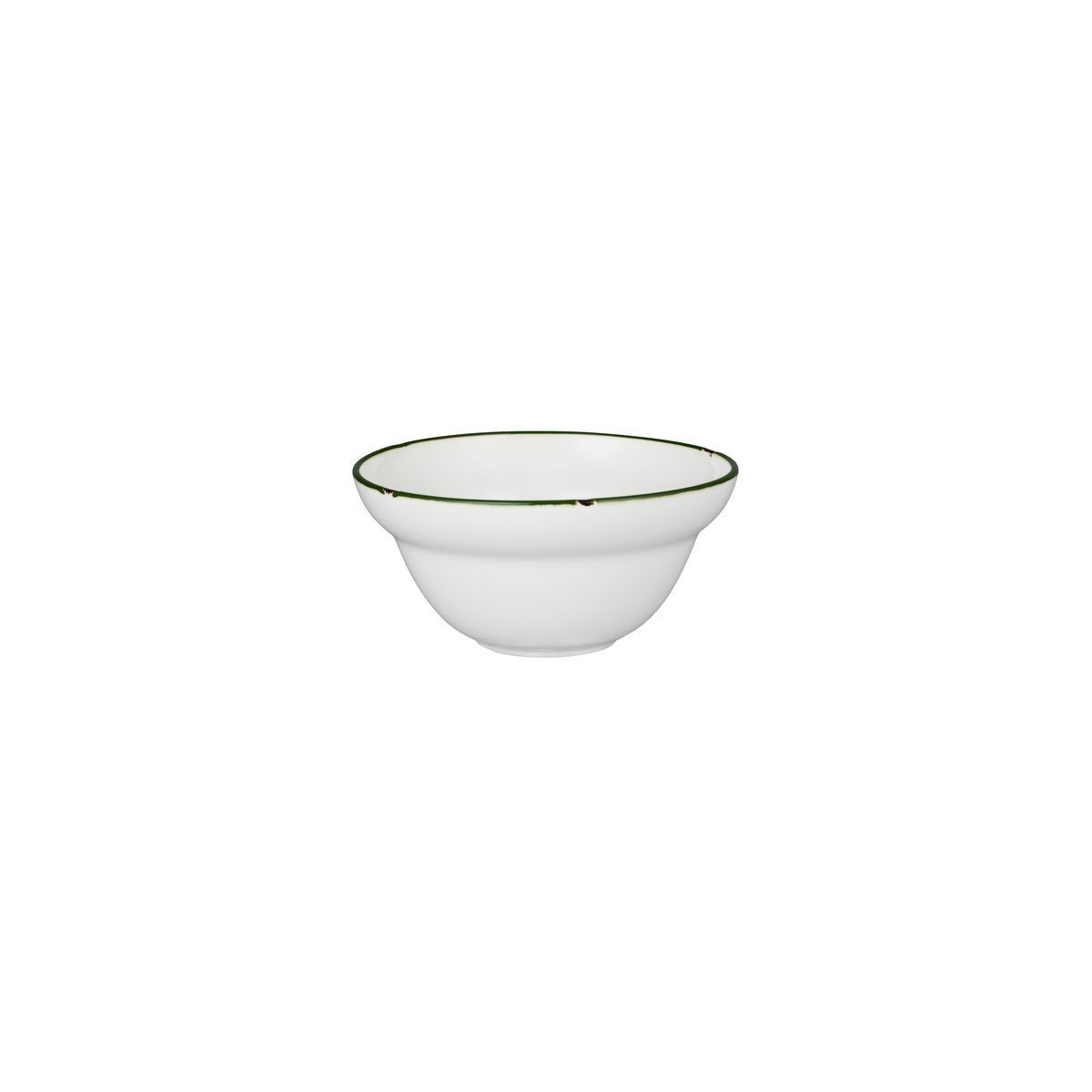 Luzerne Tintin Round Bowl 150mm Ø | 300mL White W/Green Line