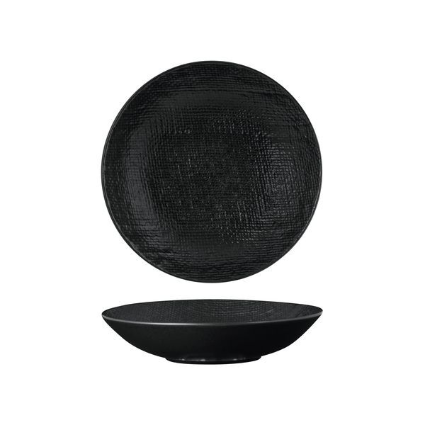 Luzerne Linen Round Share Bowl-200mm Ø | 700mL Matt Black