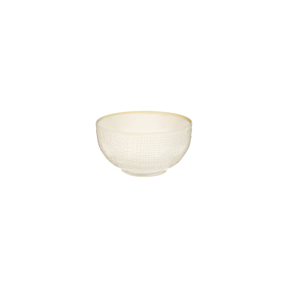 Luzerne Linen Round Bowl-110mm Ø | 300mL Reactive White