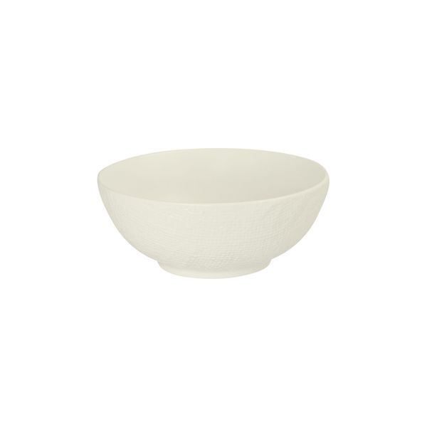 Luzerne Linen Round Bowl-160mm Ø | 750mL Matt White