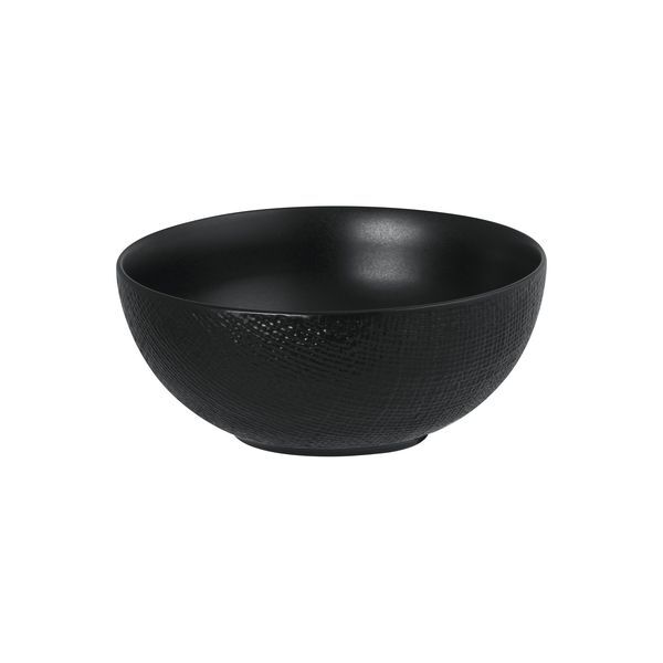 Luzerne Linen Round Bowl-190mm Ø | 1400mL Matt Black