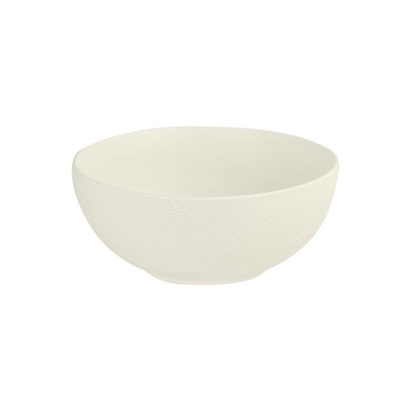 Luzerne Linen Round Bowl-190mm Ø | 1400mL Matt White