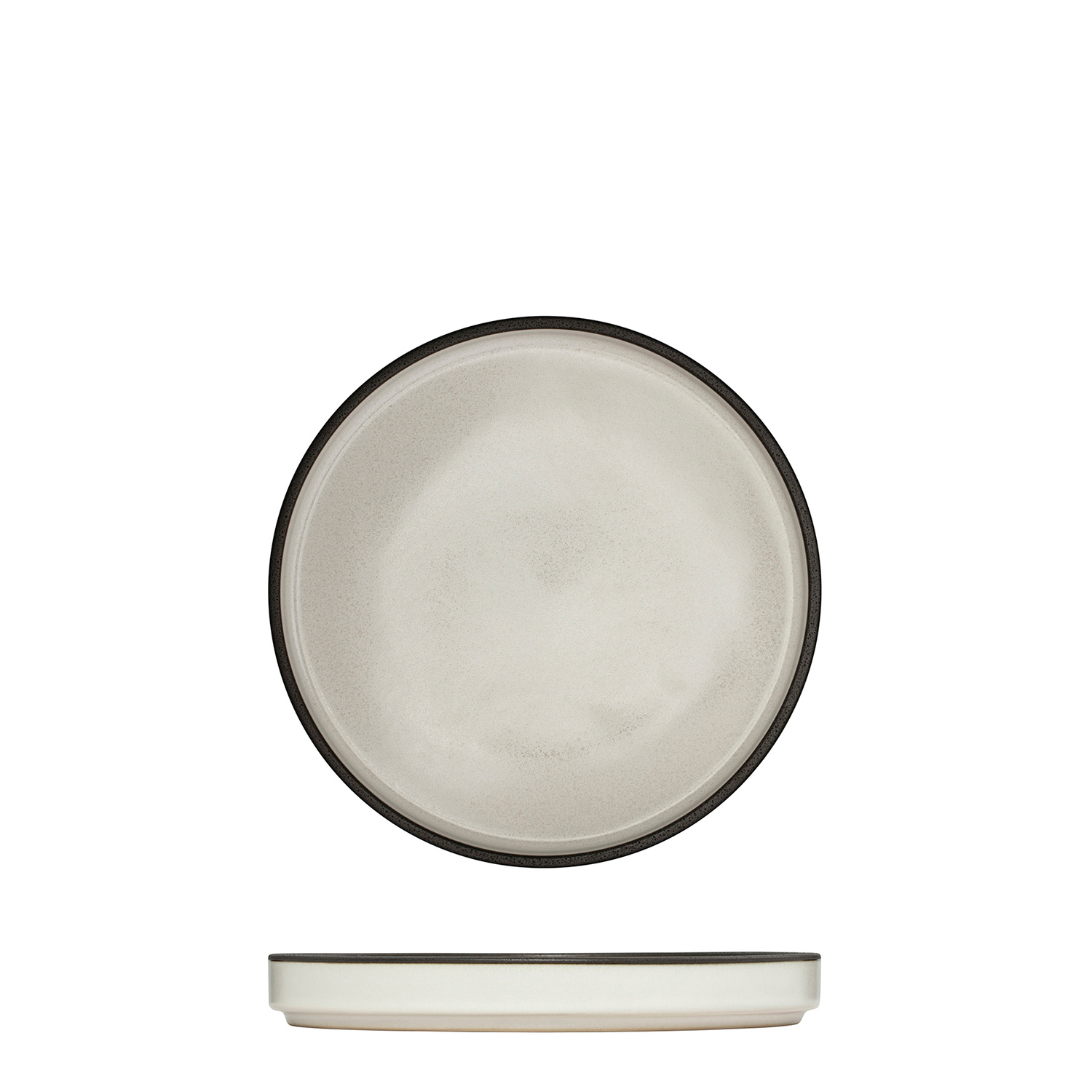 Luzerne Mod Round Stackable Plate - 160mm Ø Dusted White