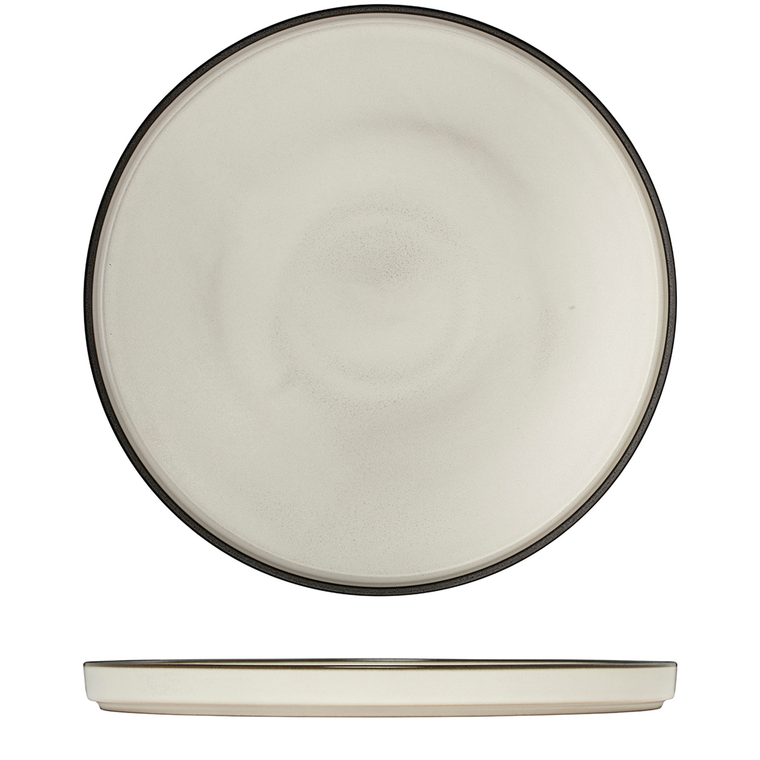 Luzerne Mod Round Stackable Plate - 270mm Ø Dusted White