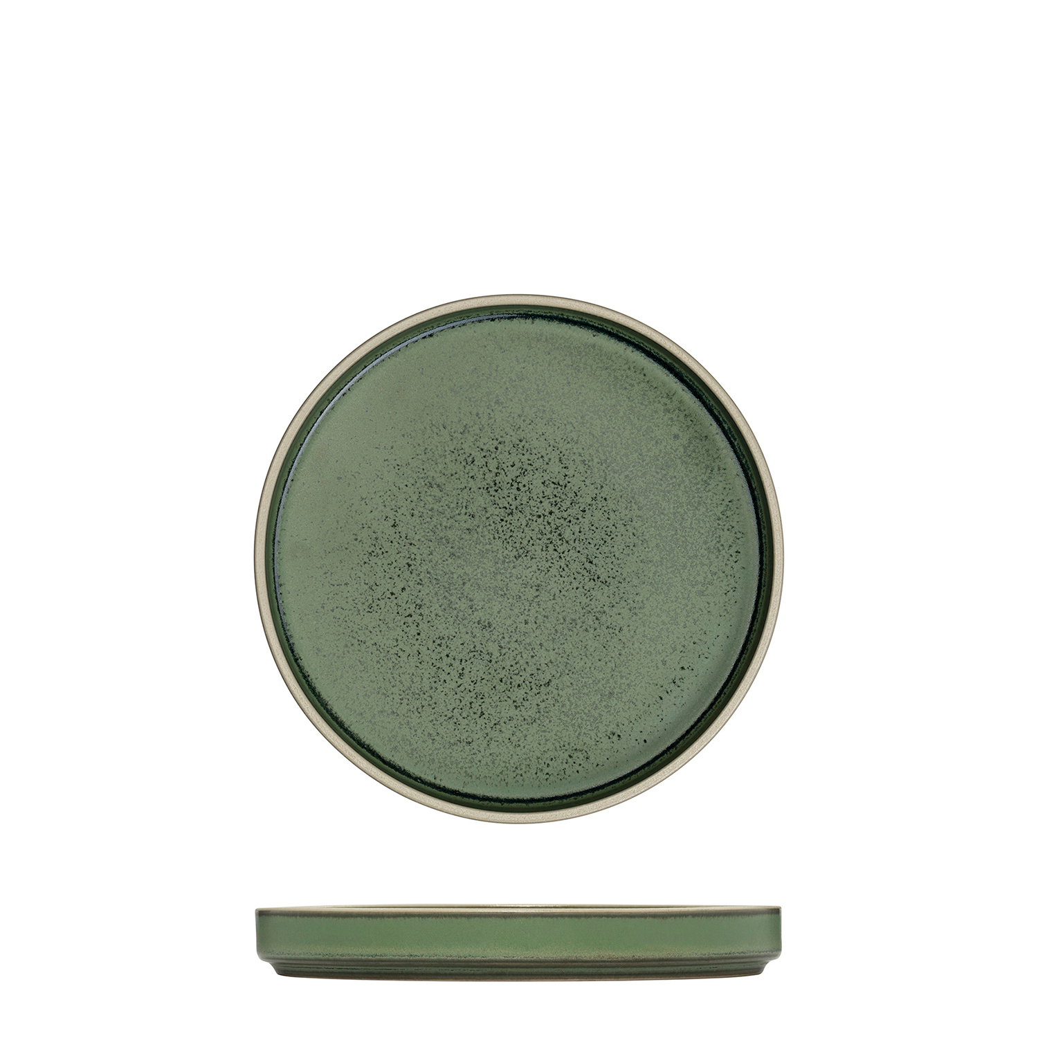 Luzerne Mod Round Stackable Plate - 160mm Ø Smokey Basil