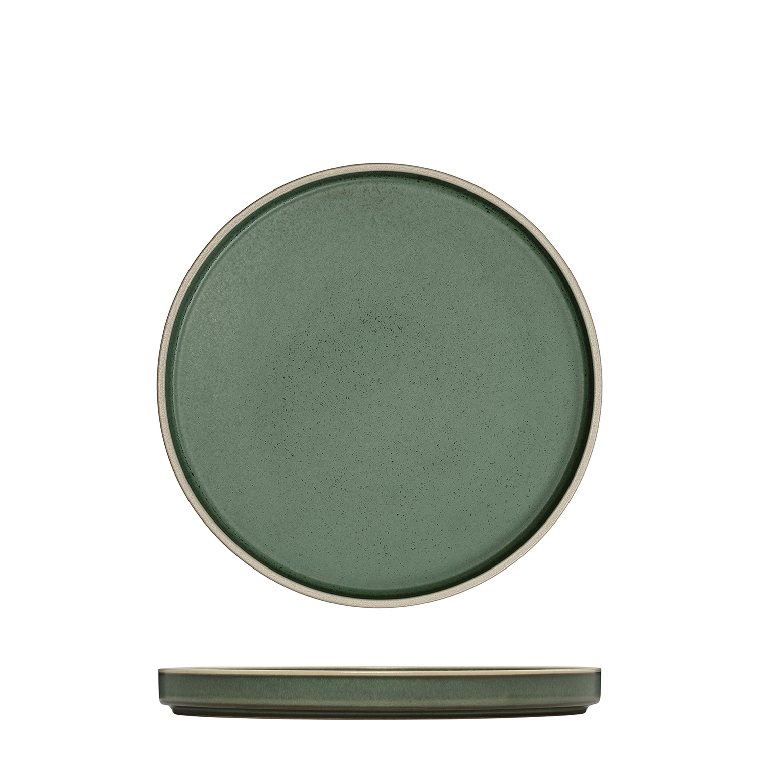 Luzerne Mod Round Stackable Plate - 200mm Ø Smokey Basil