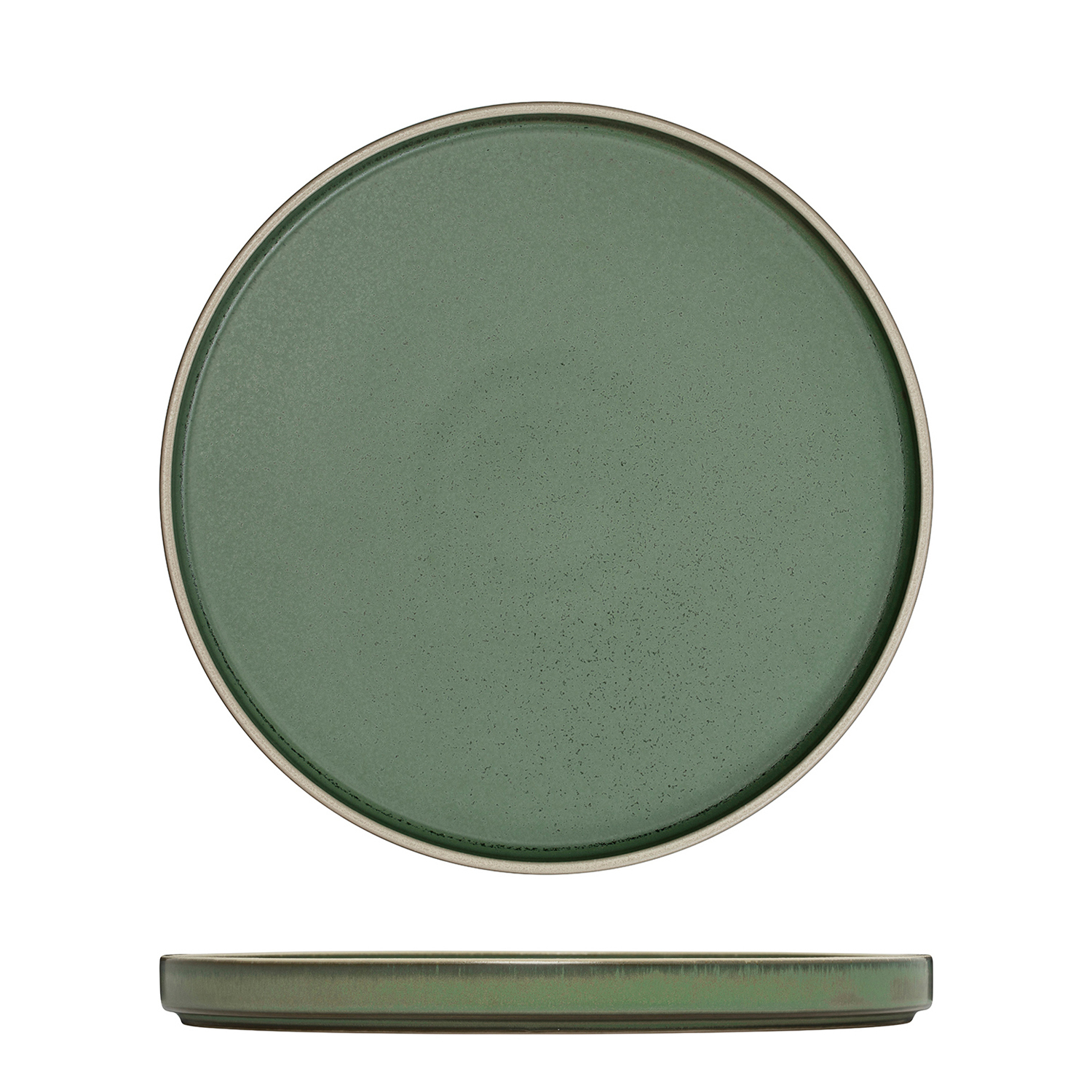 Luzerne Mod Round Stackable Plate - 235mm Ø Smokey Basil