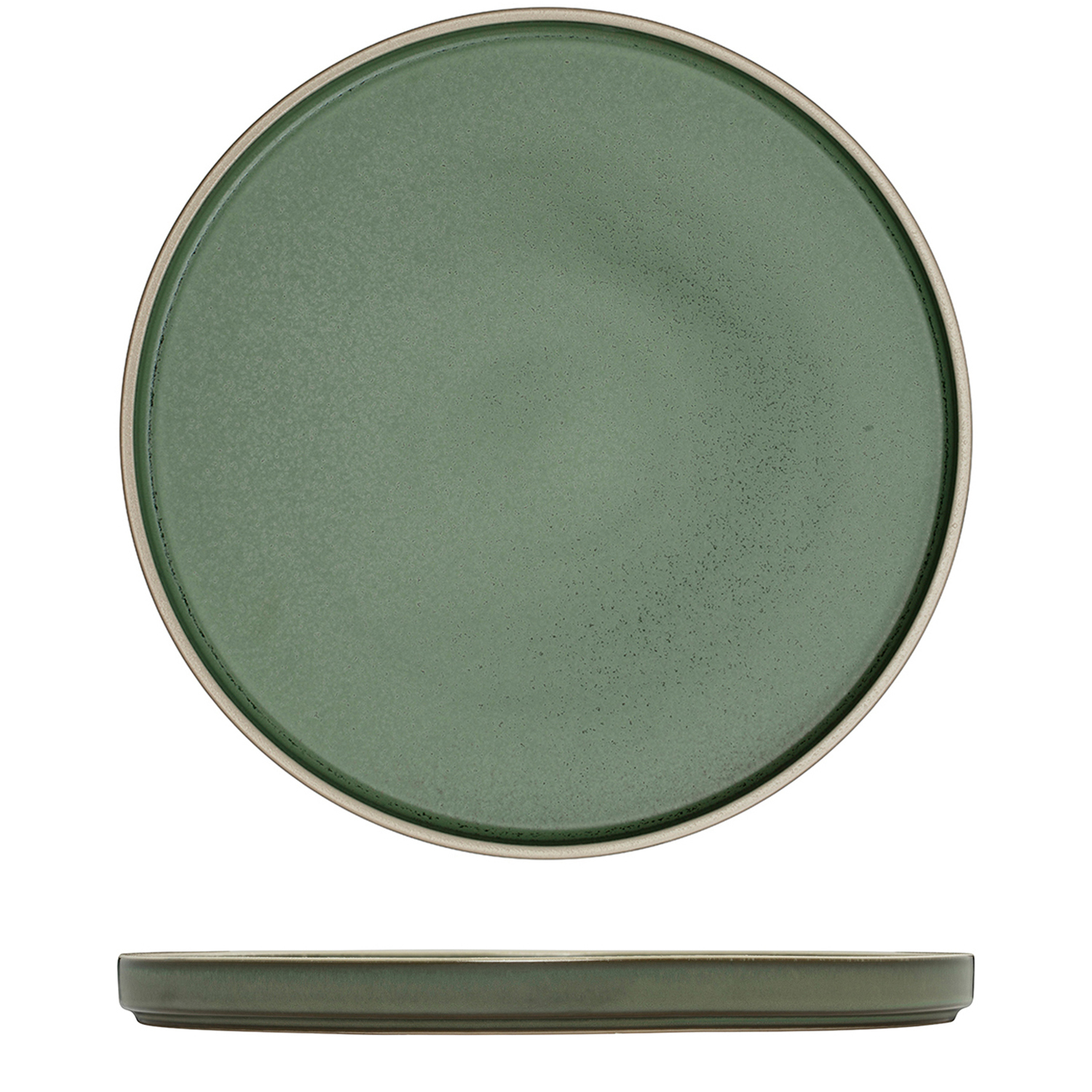 Luzerne Mod Round Stackable Plate - 270mm Ø Smokey Basil