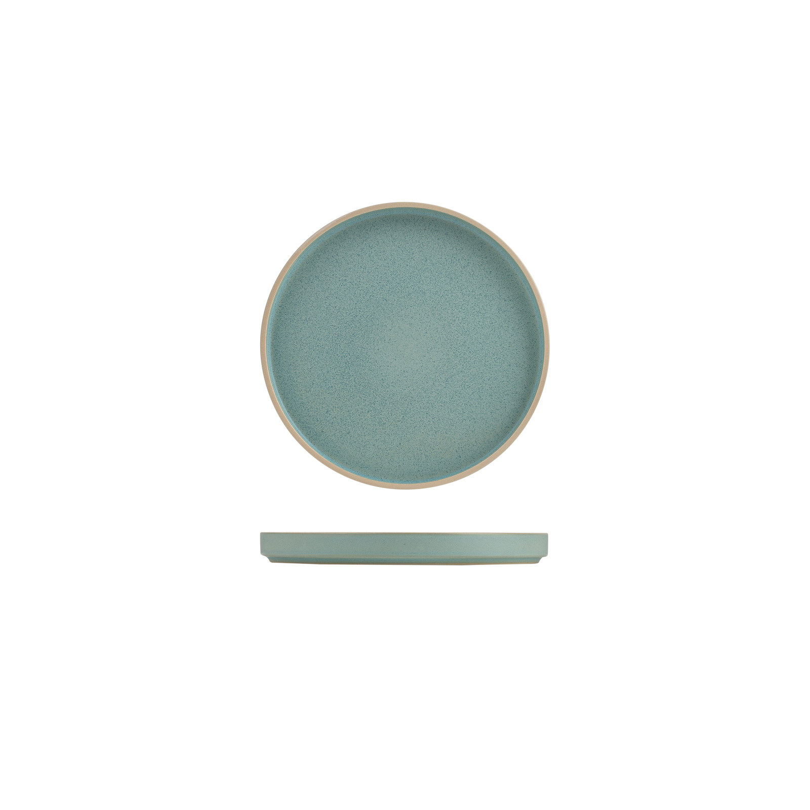 Luzerne Mod Round Stackable Plate - 200mm Frosted Blue