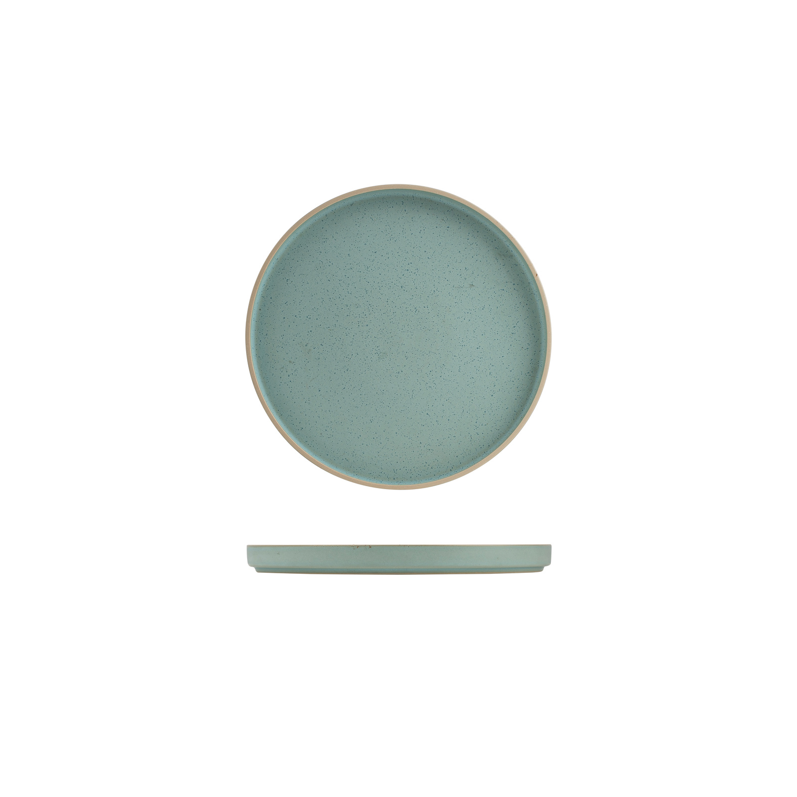 Luzerne Mod Round Stackable Plate - 235mm Frosted Blue