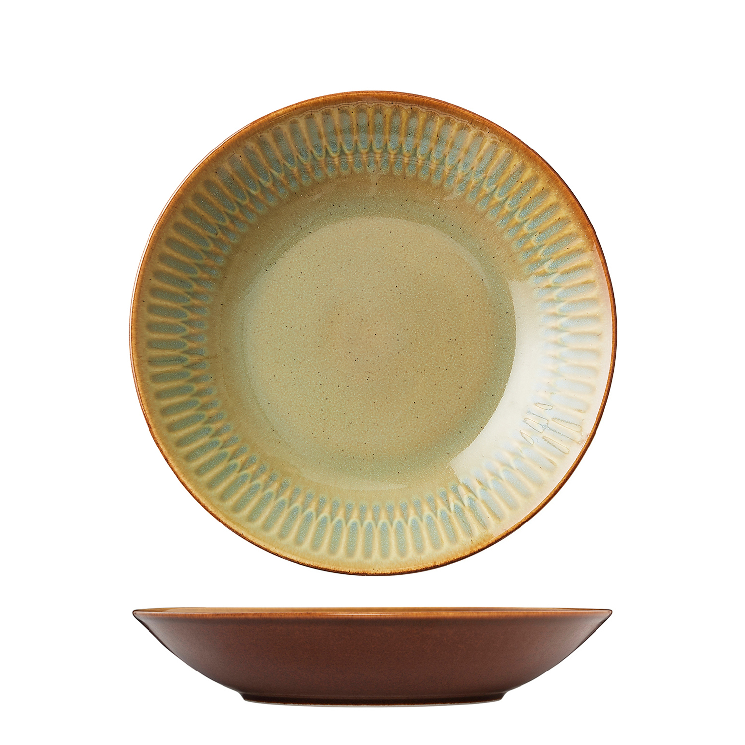 Luzerne Cottage Round Deep Bowl/Plate - 230mm Ø Cinnamon