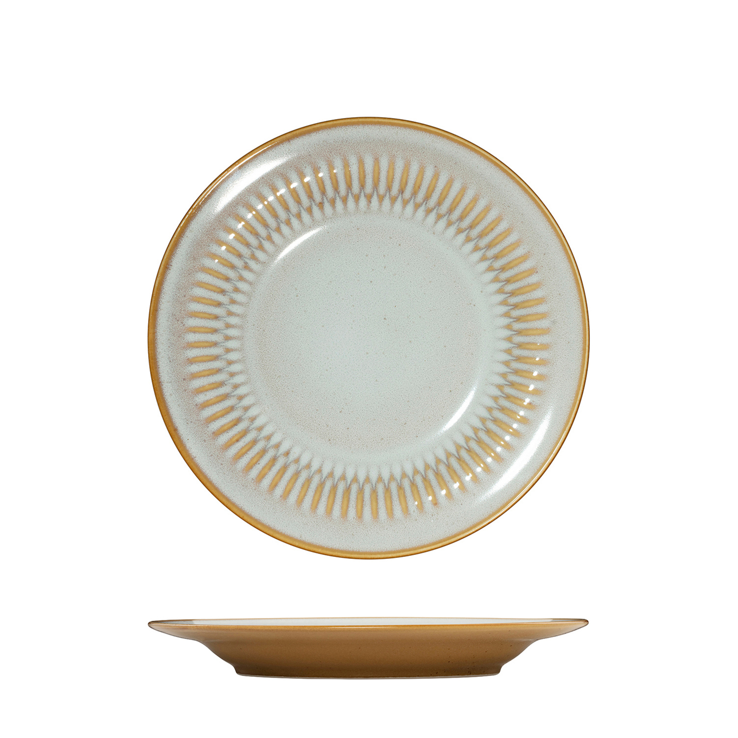 Luzerne Cottage Round Rim Plate - 210mm Ø Almond