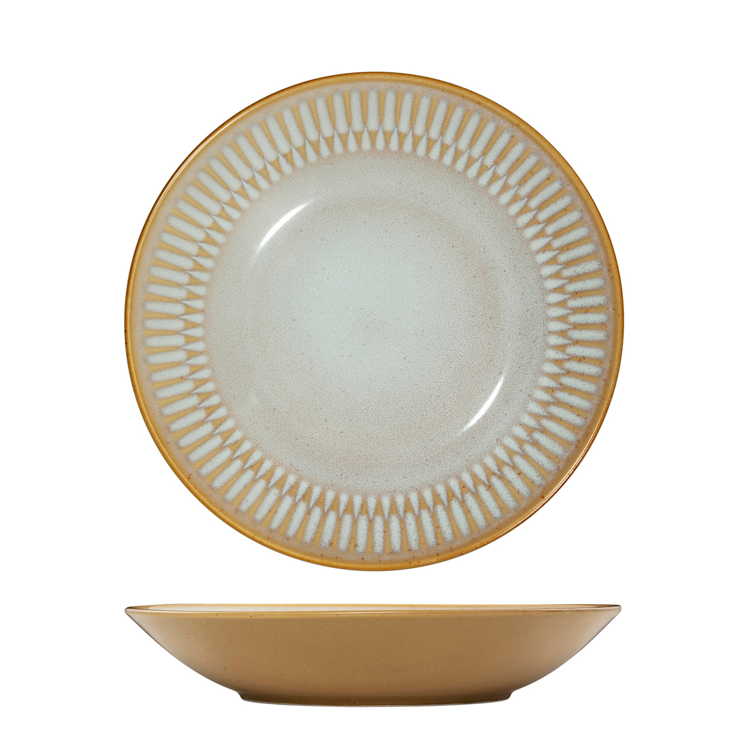 Luzerne Cottage Round Deep Bowl/Plate - 230mm Ø Almond