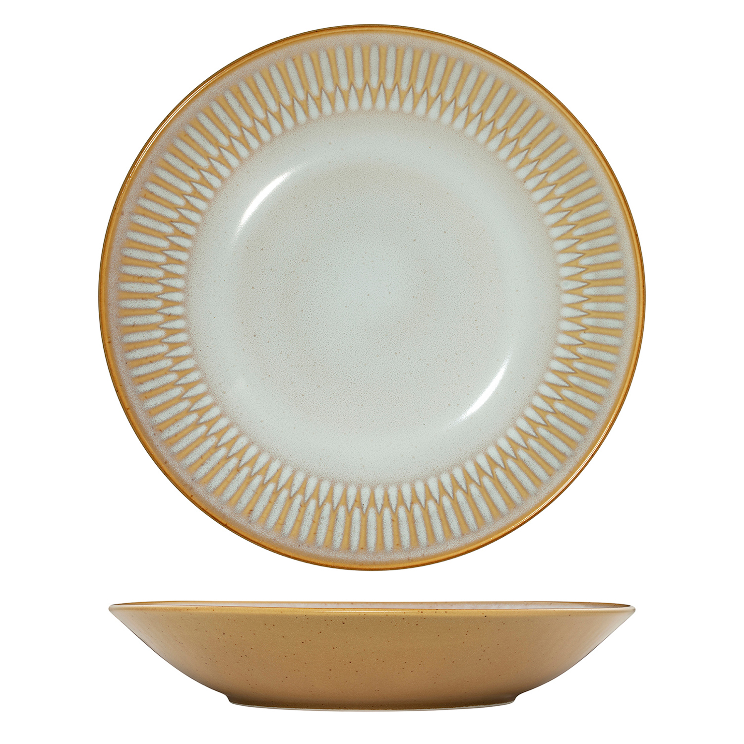 Luzerne Cottage Round Deep Bowl/Plate - 260mm Ø Almond