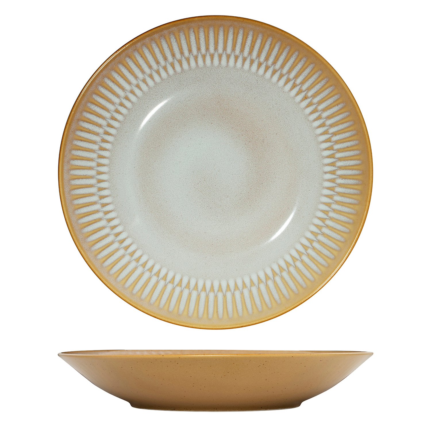 Luzerne Cottage Round Deep Bowl/Plate - 280mm Ø Almond