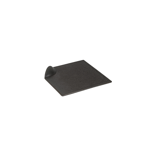 Luzerne Tate Square Plate W/One Hdl-160mm Charcoal