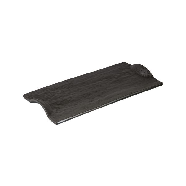 Luzerne Tate Rect Plate W/ Hdls-310X160mm Charcoal