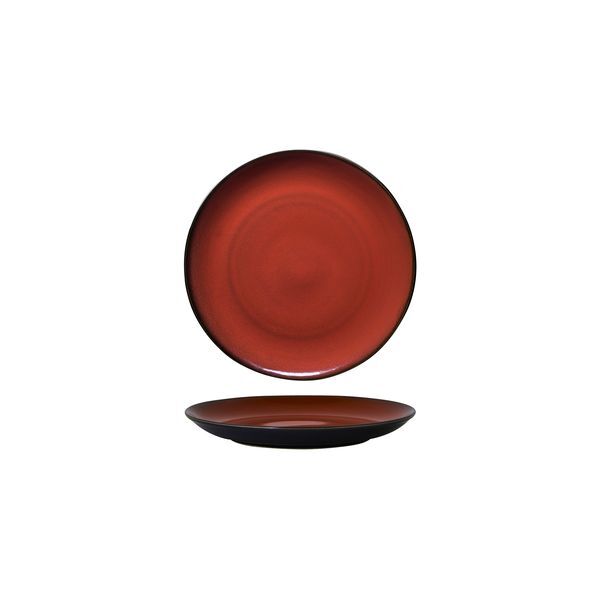 Luzerne Rustic Round Plate-Coupe 180mm Ø Crimson