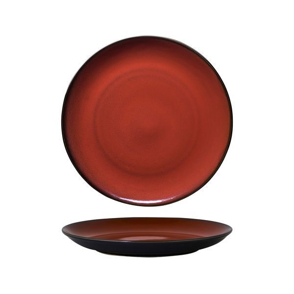 Luzerne Rustic Round Plate-Coupe 265mm Ø Crimson