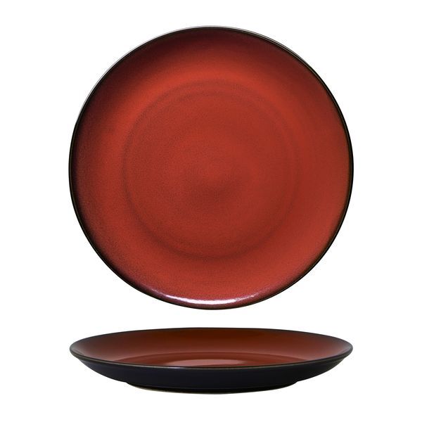 Luzerne Rustic Round Plate-Coupe 310mm Ø Crimson