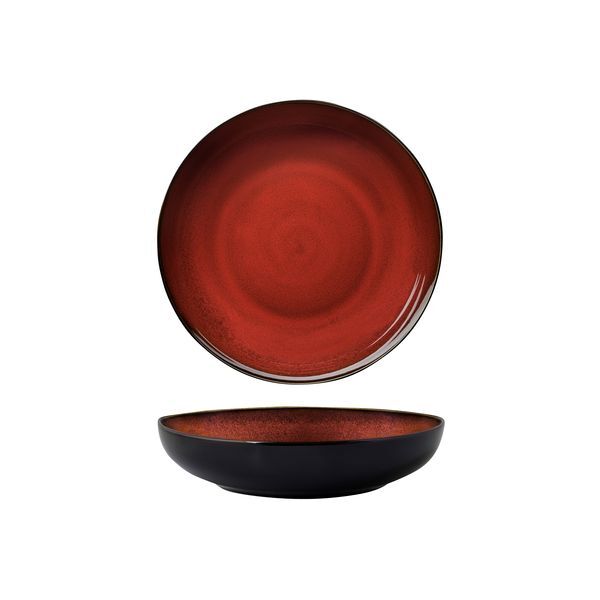 Luzerne Rustic Round Share Bowl-230mm Ø | 51mm H | 1200mL Crimson