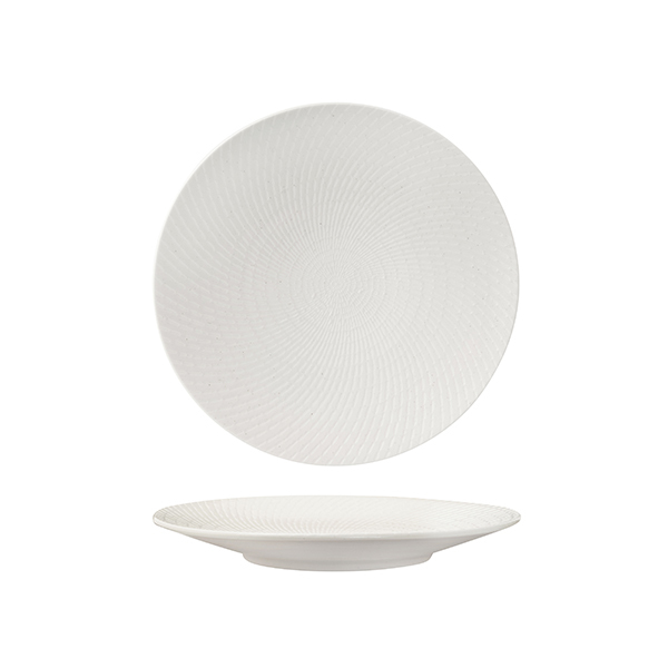 Luzerne Zen Round Coupe Plate-235mm Ø White Swirl